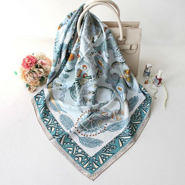 scarves luxury 100% twill silk scarf women fashion ethnic tribal style jewelry print shawl hijab hand rolled kerchief bandana 90*90cm, Blue;gray
scarves luxury 100% twill silk scarf women fashion ethnic tribal style jewelry print shawl hijab hand rolled kerchief bandana 90*90cm, Blue;gray