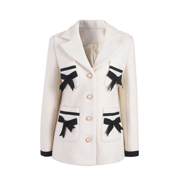 women's suits & blazers coat runway elegant white clothes 2021 winter luxury sweet woolen jacket long sleeve bow chic design fashion 91, White;black
women's suits & blazers coat runway elegant white clothes 2021 winter luxury sweet woolen jacket long sleeve bow chic design fashion 91, White;black