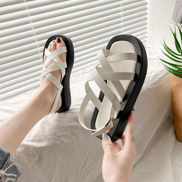 sandals women 2021 summer platform shoes black cross strap flat sandalias buckle white slippers slides
sandals women 2021 summer platform shoes black cross strap flat sandalias buckle white slippers slides