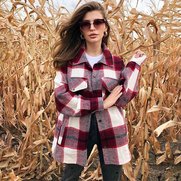 paris girl casual turn down collar women's jacket thick blouses female fashion loose plaid printed shirts elegant pockets 210524, White
paris girl casual turn down collar women's jacket thick blouses female fashion loose plaid printed shirts elegant pockets 210524, White