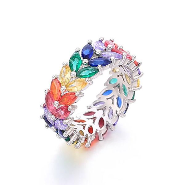 cluster rings 2021 rainbow for women colorful zircon wheat rhinestone wedding ring engagement jewelry luxury femme anniversary gifts, Golden;silver
cluster rings 2021 rainbow for women colorful zircon wheat rhinestone wedding ring engagement jewelry luxury femme anniversary gifts, Golden;silver