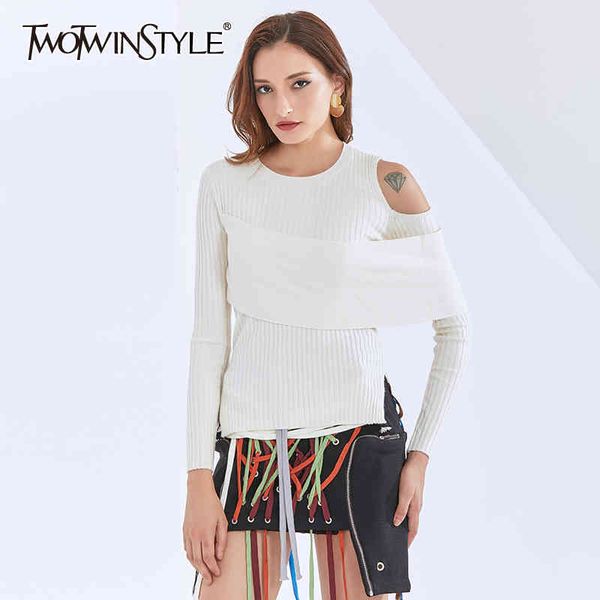 hollow out striped women's knitted sweater o neck long sleeve patchwork slimming for female casaul pullover 210524, White;black
hollow out striped women's knitted sweater o neck long sleeve patchwork slimming for female casaul pullover 210524, White;black