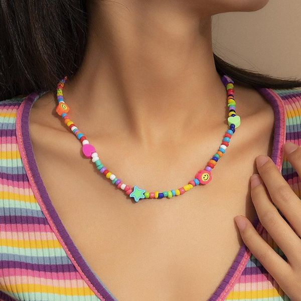 chokers diezi bohemian multicolor acrylic beads letters choker necklace for women girls smile sweet heart star pendant jewelry, Golden;silver
chokers diezi bohemian multicolor acrylic beads letters choker necklace for women girls smile sweet heart star pendant jewelry, Golden;silver