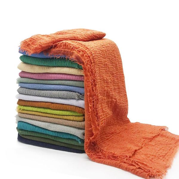 scarves fashion designer linen cotton scarf women solid color muslim hijab shawls plain big pashmina wrap head hair 2021, Blue;gray 
scarves fashion designer linen cotton scarf women solid color muslim hijab shawls plain big pashmina wrap head hair 2021, Blue;gray