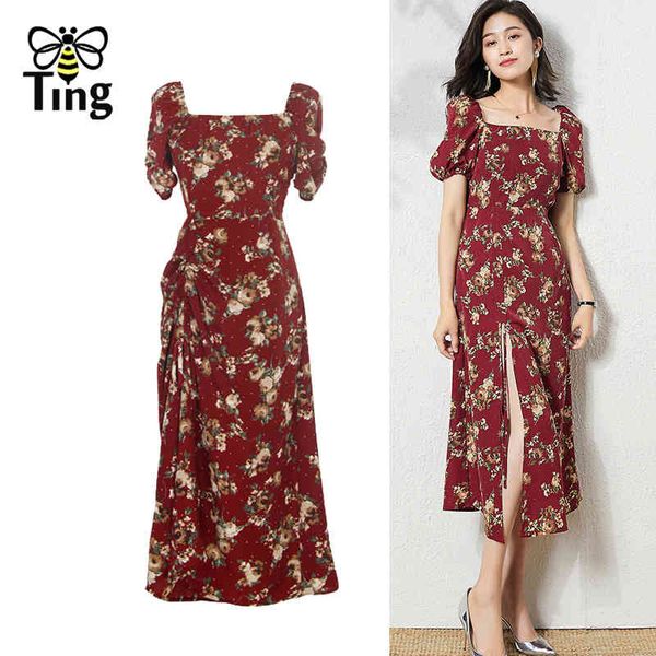 summer france vintage square collar floral print casual dress women side split drawstring vestido streetwear frocks 210513, Black;gray
summer france vintage square collar floral print casual dress women side split drawstring vestido streetwear frocks 210513, Black;gray