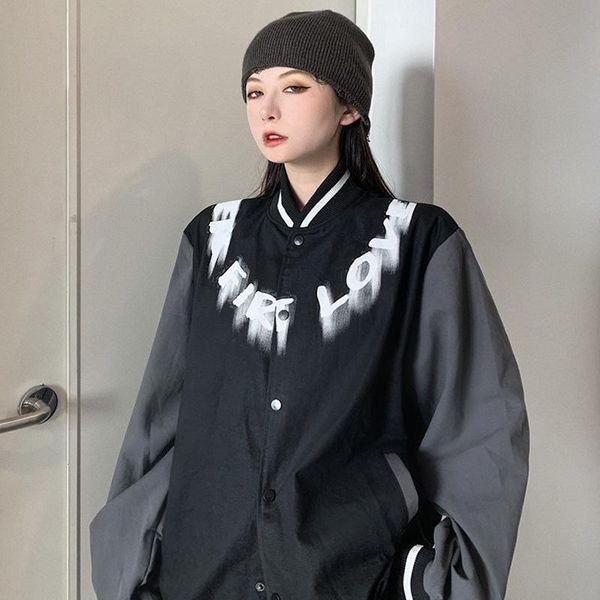 women's jackets ml original 2021 autumn and winter models large size baseball uniform loose retro contrast color hip-hop style jacket, Black;brown
women's jackets ml original 2021 autumn and winter models large size baseball uniform loose retro contrast color hip-hop style jacket, Black;brown