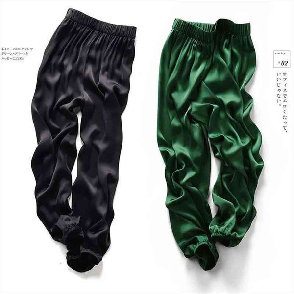 thin satin air-conditioning pants womens summer style anti-mosquito sunscreen beam foot bloomers loose casual harem pants, Black;white
thin satin air-conditioning pants womens summer style anti-mosquito sunscreen beam foot bloomers loose casual harem pants, Black;white