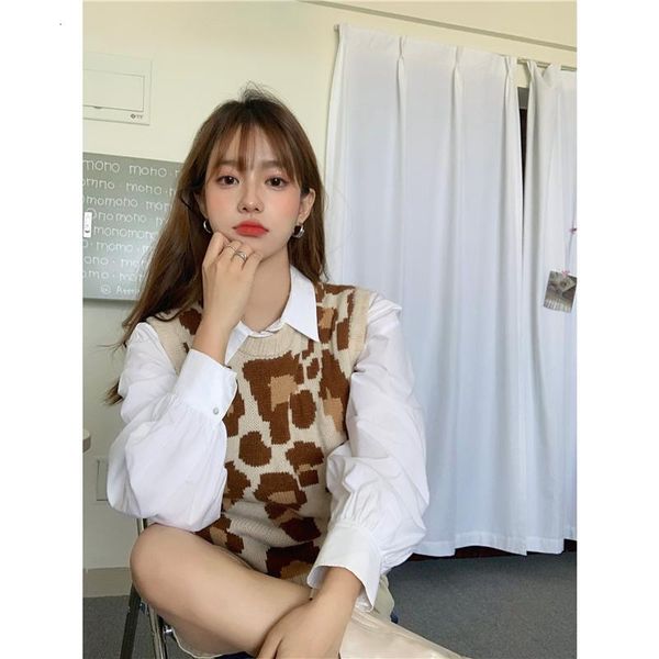 v-neck leopard print vest knit round pullover sweater fashion vests waistcoat women, Black;white
v-neck leopard print vest knit round pullover sweater fashion vests waistcoat women, Black;white