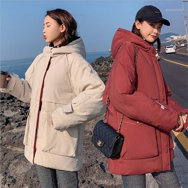 female long cotton-padded parka coat winter down jacket women loose cotton coats hooded warm overcoat, Black
female long cotton-padded parka coat winter down jacket women loose cotton coats hooded warm overcoat, Black
