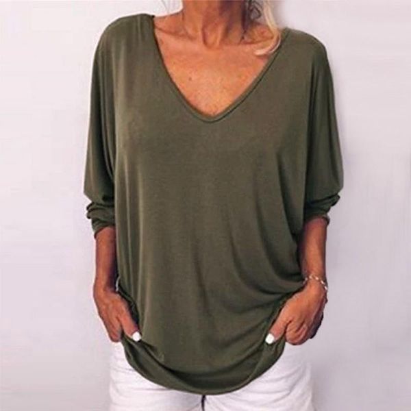 women's t-shirt 2021 autumn t shirts for women large size solid color shirt ladies casual three quarter tee fashion top, White
women's t-shirt 2021 autumn t shirts for women large size solid color shirt ladies casual three quarter tee fashion top, White