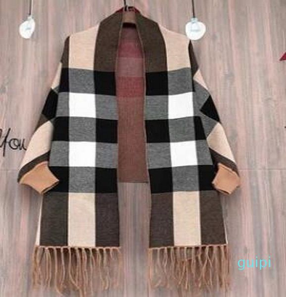 autumn/winter warm cashmere shawl women with sleeves dual cape cape scarf tassel heavy coat khaki plaid, Blue;gray
autumn/winter warm cashmere shawl women with sleeves dual cape cape scarf tassel heavy coat khaki plaid, Blue;gray