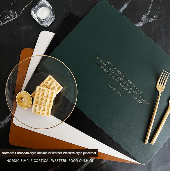 table runner nordic-style waterproof oil-proof leather western-style placemat-proof, household heat insulation resistant tableware mat
table runner nordic-style waterproof oil-proof leather western-style placemat-proof, household heat insulation resistant tableware mat