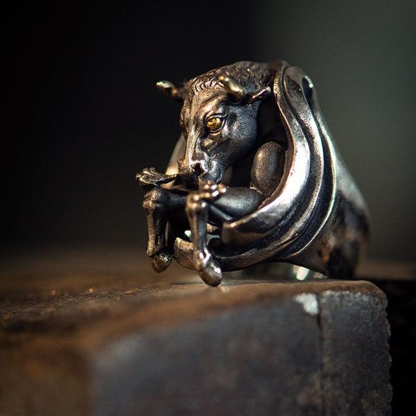 original year of the ox opening adjustable ring personality trend domineering men's jewelry cluster rings, Golden;silver
original year of the ox opening adjustable ring personality trend domineering men's jewelry cluster rings, Golden;silver