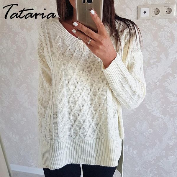 tataria women sweaters and pullovers v-neck long sleeve jumper sweater winter knitted knitwear pullover sueter mujer 210514, White;black
tataria women sweaters and pullovers v-neck long sleeve jumper sweater winter knitted knitwear pullover sueter mujer 210514, White;black