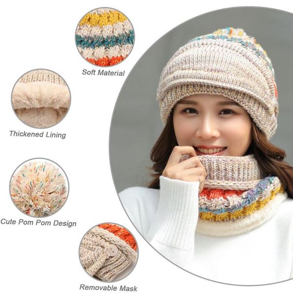 hats, scarves & gloves sets warm mask fleece lined knitted scarf women's hat with pompom beanies ski, Blue;gray
hats, scarves & gloves sets warm mask fleece lined knitted scarf women's hat with pompom beanies ski, Blue;gray