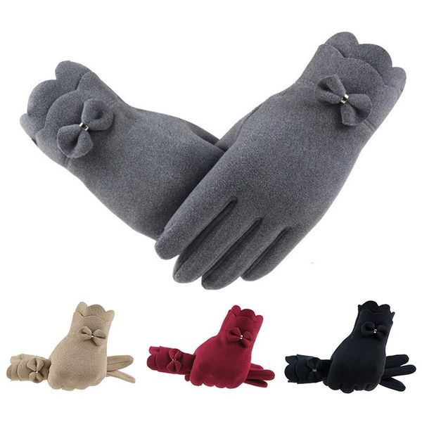 five fingers gloves winter cute bow women touch screen riding windproof faux fur outdoor warm mittens, Blue;gray
five fingers gloves winter cute bow women touch screen riding windproof faux fur outdoor warm mittens, Blue;gray