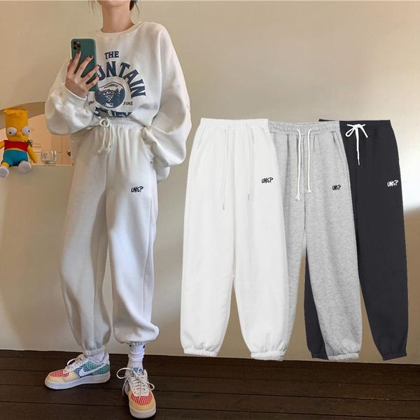 women's pants & capris ladies 2021 harajuku high waist joggers korean style sweatpants autumn winter trousers, Black;white
women's pants & capris ladies 2021 harajuku high waist joggers korean style sweatpants autumn winter trousers, Black;white