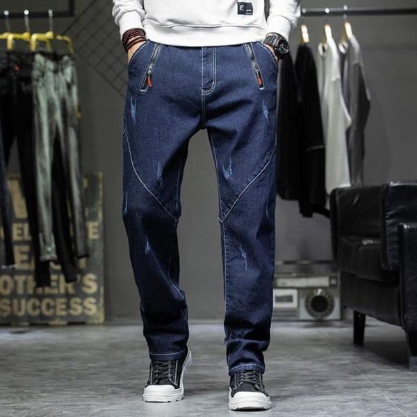 men's jeans harem elasticity loose mens hiphop baggy denim pants leisure men clothing cargo trousers bottoms, Blue
men's jeans harem elasticity loose mens hiphop baggy denim pants leisure men clothing cargo trousers bottoms, Blue