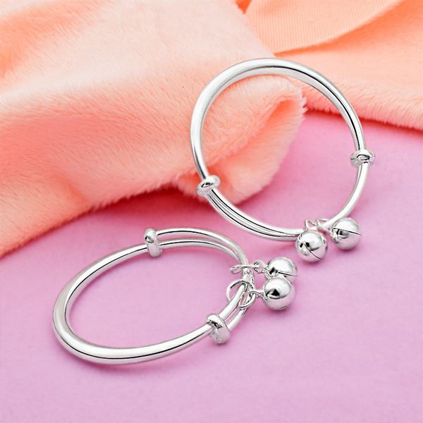 children's bell bracelet 999 sterling silver bracelet smooth silver bracelet boys and girls baby silver jewelry, Red;blue
children's bell bracelet 999 sterling silver bracelet smooth silver bracelet boys and girls baby silver jewelry, Red;blue