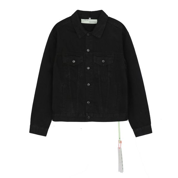 trendy off style white fw new handshake wash black denim men's and women's jacket, Black;brown
trendy off style white fw new handshake wash black denim men's and women's jacket, Black;brown