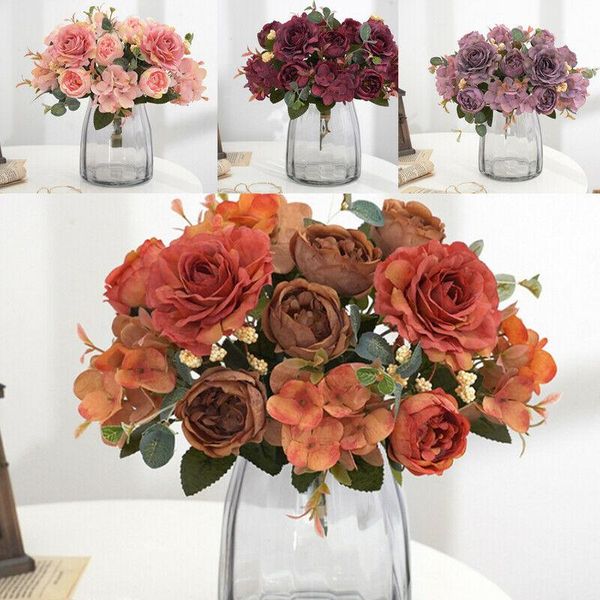 decorative flowers & wreaths artificial retro silk peony bouquet hydrangea vintage bride holding fake flower home wedding decoration accesso
decorative flowers & wreaths artificial retro silk peony bouquet hydrangea vintage bride holding fake flower home wedding decoration accesso