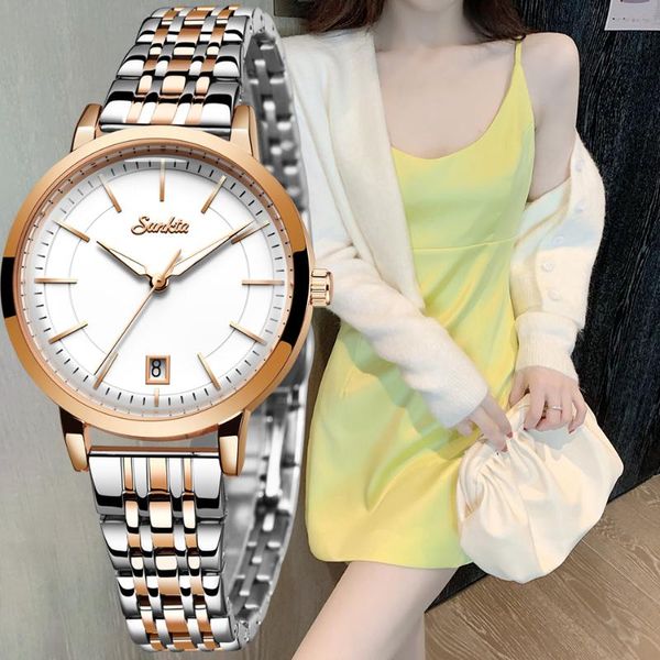 wristwatches sunkta rose gold women watch business quartz ladies female wrist girl clock relogio feminino, Slivery;brown
wristwatches sunkta rose gold women watch business quartz ladies female wrist girl clock relogio feminino, Slivery;brown