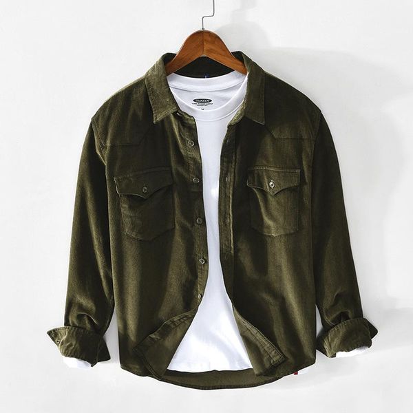 100% cotton fashion men patchwork double pocket long sleeve corduroy vintage shirts japan style simple casual trendy blouse male men's, White;black
100% cotton fashion men patchwork double pocket long sleeve corduroy vintage shirts japan style simple casual trendy blouse male men's, White;black