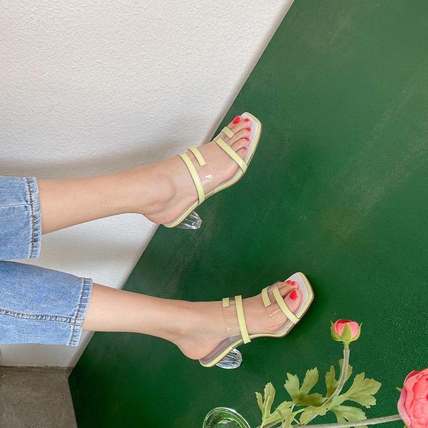 female sandals and slippers 2021 summer wear fashionable high-heeled open-toed lazy crystal heel thick z747, Black
female sandals and slippers 2021 summer wear fashionable high-heeled open-toed lazy crystal heel thick z747, Black