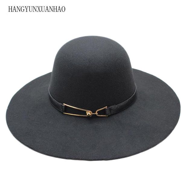 casual fedora cap wide brimmed dome hats wool floppy hat womens black cloche brim, Blue;gray
casual fedora cap wide brimmed dome hats wool floppy hat womens black cloche brim, Blue;gray