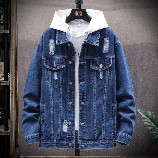 men's jackets 2021 autumn jean jacket loose fit cotton denim blue black ripped hole cowboy coats men outwear youth cloth, Black;brown
men's jackets 2021 autumn jean jacket loose fit cotton denim blue black ripped hole cowboy coats men outwear youth cloth, Black;brown
