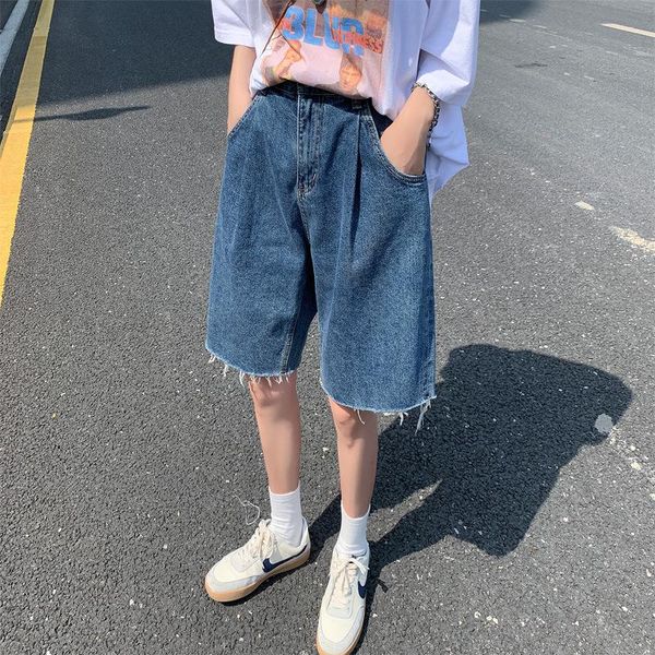 women's jeans wanyucl loose mouth high waist wide leg straight denim shorts women 2021 summer thin five-point pants, Blue
women's jeans wanyucl loose mouth high waist wide leg straight denim shorts women 2021 summer thin five-point pants, Blue