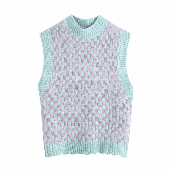 bbwm women sweet girl feeling contrast colors lattice sleeveless knit vest sweater pullover tank fashion waistcoat femme 210520, Black;white
bbwm women sweet girl feeling contrast colors lattice sleeveless knit vest sweater pullover tank fashion waistcoat femme 210520, Black;white