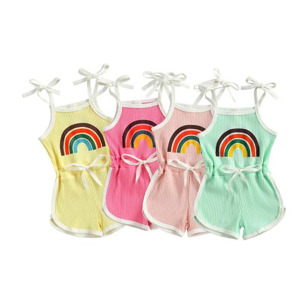 jumpsuits girls sleeveless rompers playsuit rainbow printed pattern off-the-shoulder suspender summer kids clothes, Blue
jumpsuits girls sleeveless rompers playsuit rainbow printed pattern off-the-shoulder suspender summer kids clothes, Blue