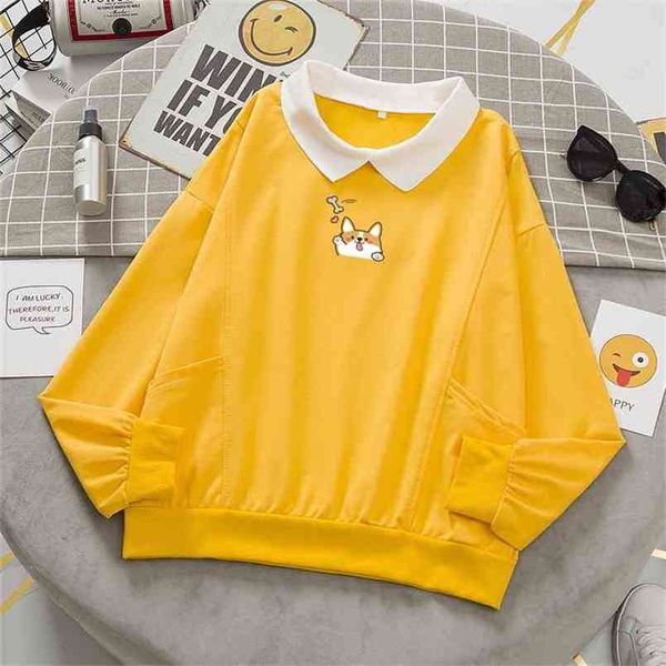 cute dog print turn-down collar sweatshirts oversize women kawaii clothing hoodies autumn harajuku sweat capuche femmetracksuit 210809, Black
cute dog print turn-down collar sweatshirts oversize women kawaii clothing hoodies autumn harajuku sweat capuche femmetracksuit 210809, Black