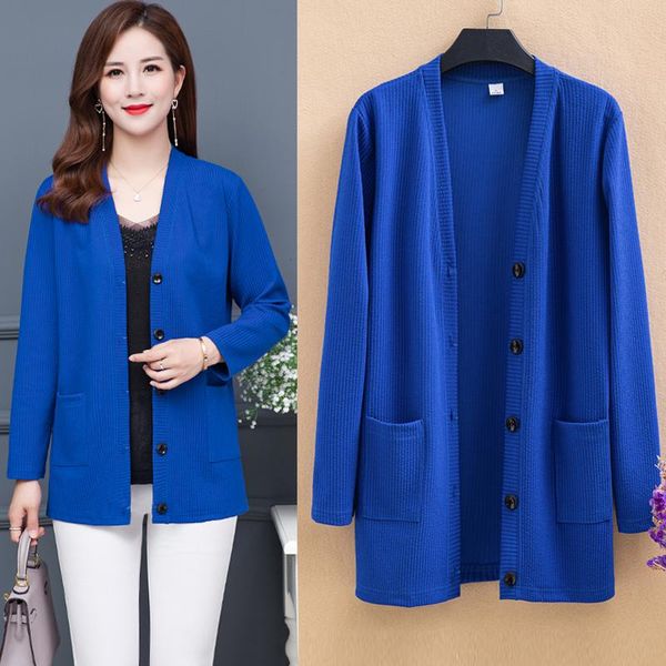 abrigos plus size 5xl long sleeve solid v-neck knit coat fashion women casual 2021 spring autumn ladies jackets women's, Black;brown
abrigos plus size 5xl long sleeve solid v-neck knit coat fashion women casual 2021 spring autumn ladies jackets women's, Black;brown