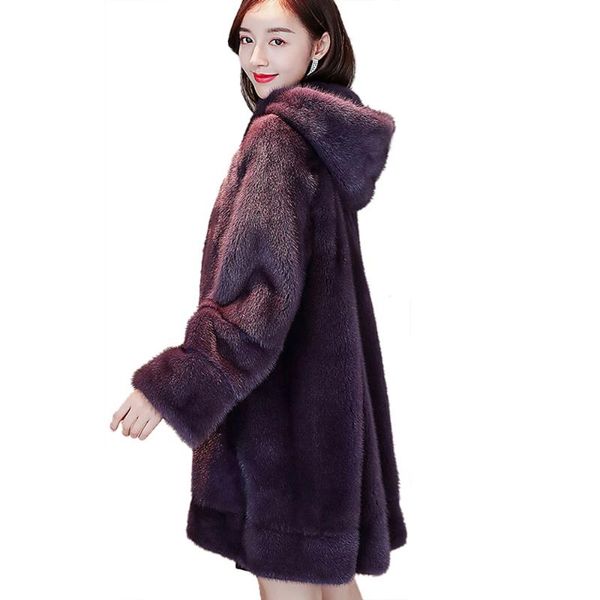 women's fur & faux 2021 elegant lady mink jacket hooded for women 100% genuine coats purple winter autumn real outerwear plus size, Black
women's fur & faux 2021 elegant lady mink jacket hooded for women 100% genuine coats purple winter autumn real outerwear plus size, Black