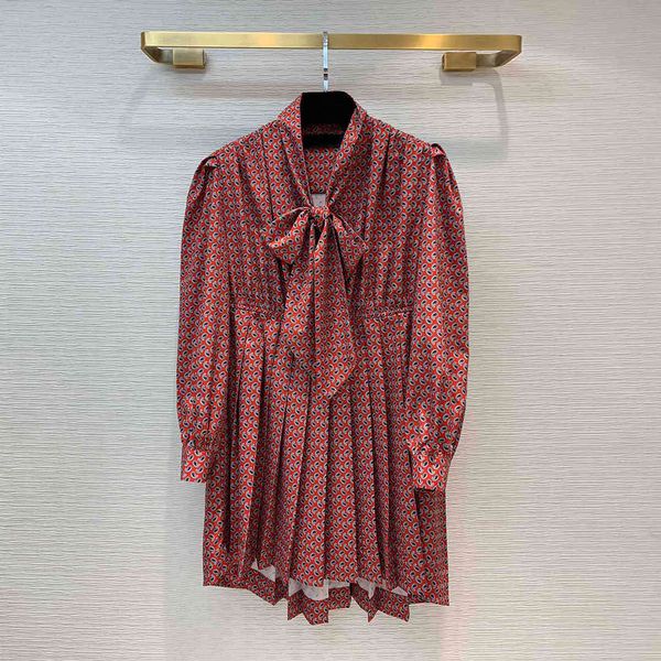dress casual loose print red for women est spring long sleeve high-end brand bow tie pleated vintage dress party dresses, Black;gray
dress casual loose print red for women est spring long sleeve high-end brand bow tie pleated vintage dress party dresses, Black;gray