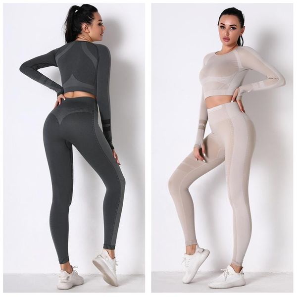yoga outfit seamless suit sports set gym clothes fitness women long sleeve crop high waist leggings knitted workout tracksuits
yoga outfit seamless suit sports set gym clothes fitness women long sleeve crop high waist leggings knitted workout tracksuits