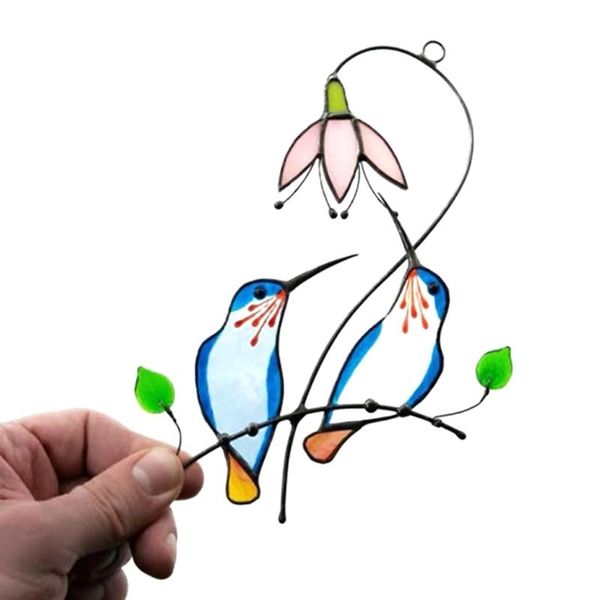 stained glass hummingbird window hangings decor, metal small bird decoration with hook, flat animal figure ornament memor garden decorations
stained glass hummingbird window hangings decor, metal small bird decoration with hook, flat animal figure ornament memor garden decorations