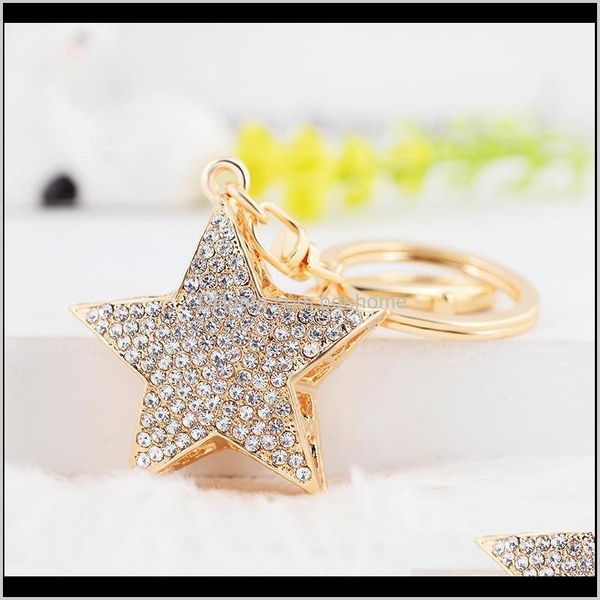 keychains fashion aessories drop delivery 2021 creative crystal five-pointed ring rhinestone star car key chain exquisite charm female bag h, Silver
keychains fashion aessories drop delivery 2021 creative crystal five-pointed ring rhinestone star car key chain exquisite charm female bag h, Silver