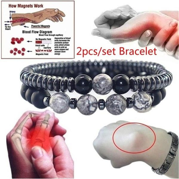 beaded, strands 2pcs/set waterproof swelling magnetic bracelet rheumatism hand pain relief health compression treatment, Black
beaded, strands 2pcs/set waterproof swelling magnetic bracelet rheumatism hand pain relief health compression treatment, Black