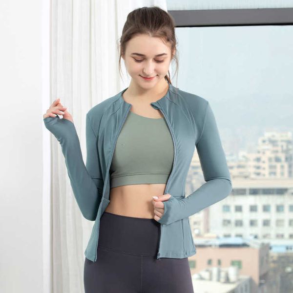 sports coat women's tight yoga suit fast drying long sleeve zipper cardigan running fitns et, Gray
sports coat women's tight yoga suit fast drying long sleeve zipper cardigan running fitns et, Gray