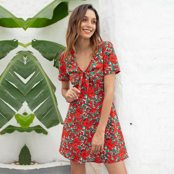 summer sweet print short dress women new v neck butterfly sleeve floral dress ladies fashion slim mini party dresses 210413, Black;gray
summer sweet print short dress women new v neck butterfly sleeve floral dress ladies fashion slim mini party dresses 210413, Black;gray