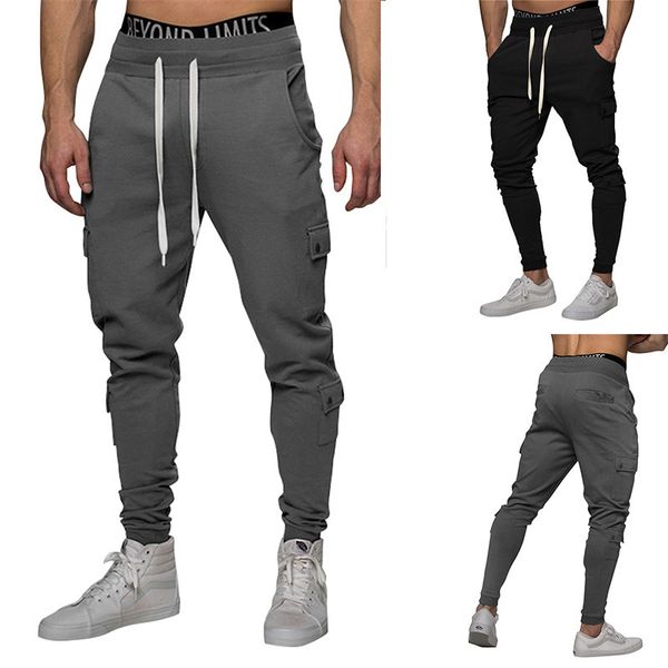 fashion boutique pants autumn 2021 men's solid color multi pocket design drawstring sports, Black
fashion boutique pants autumn 2021 men's solid color multi pocket design drawstring sports, Black
