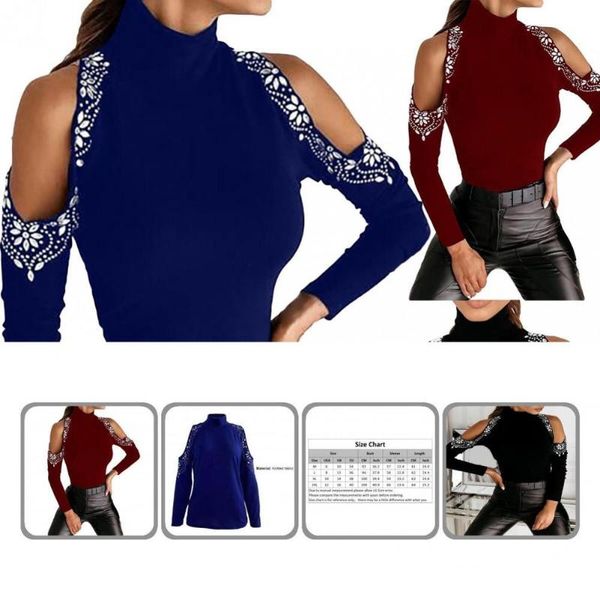 women's blouses & shirts breathable skin-friendly turtleneck off shouder tunic blouse for home, White
women's blouses & shirts breathable skin-friendly turtleneck off shouder tunic blouse for home, White