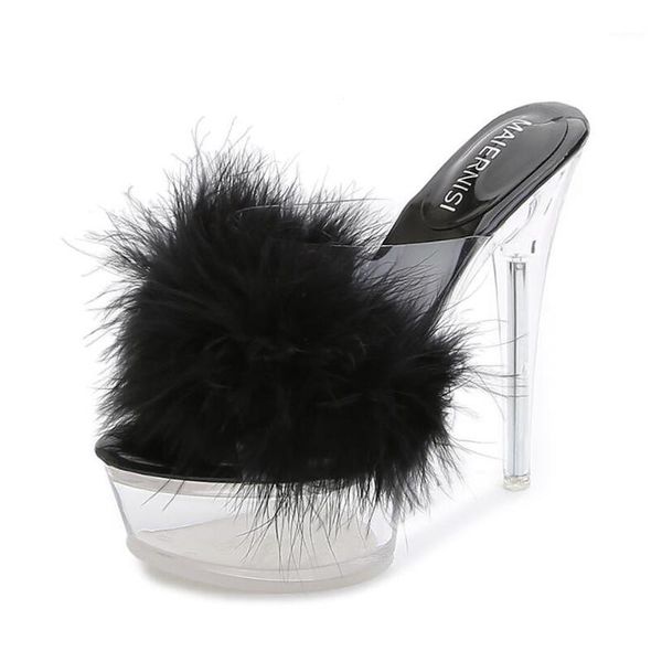 sandals women's fashion feather fur high heel flip flops beach slippers1, Black
sandals women's fashion feather fur high heel flip flops beach slippers1, Black