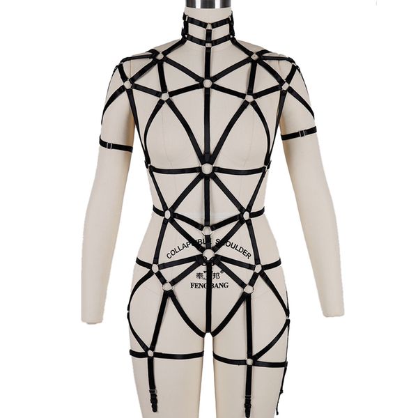 strappy body harness bra body cage chest bondage elastic adjust plus size hollow out harness bra goth rave fetish harness set, Black;white
strappy body harness bra body cage chest bondage elastic adjust plus size hollow out harness bra goth rave fetish harness set, Black;white