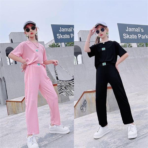 clothing sets teenage girls kids summer ice silk two piece set black pink short sleeve t shirts+loose pants children clothes 6 8 10 12 14yea, White
clothing sets teenage girls kids summer ice silk two piece set black pink short sleeve t shirts+loose pants children clothes 6 8 10 12 14yea, White