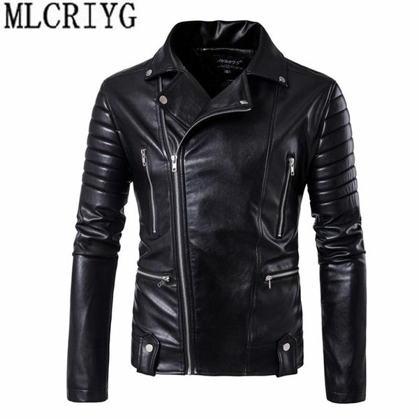 men's fur & faux 2021 motorcycle leather jacket for men punk coat spring autumn clothing man jackets casaco masculino yq062, Black
men's fur & faux 2021 motorcycle leather jacket for men punk coat spring autumn clothing man jackets casaco masculino yq062, Black