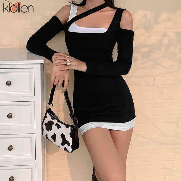 dresses fashion patchwork off shoulder black mini bodycon dress women office lady long sleeve simple streetwear clothes, Black;gray
dresses fashion patchwork off shoulder black mini bodycon dress women office lady long sleeve simple streetwear clothes, Black;gray